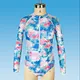 surf set,cutout waist,long sleeves,zipper